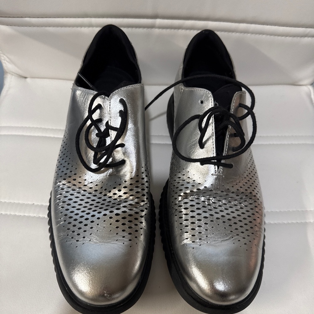 Cole Haan  2.0 Grand  silver shoes